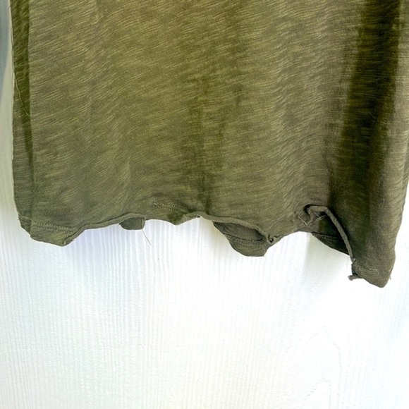 ATM - Army Green Slub Jersey Long Sleeve Distressed Was Long Sleeve T Size Small - Picture 9 of 11